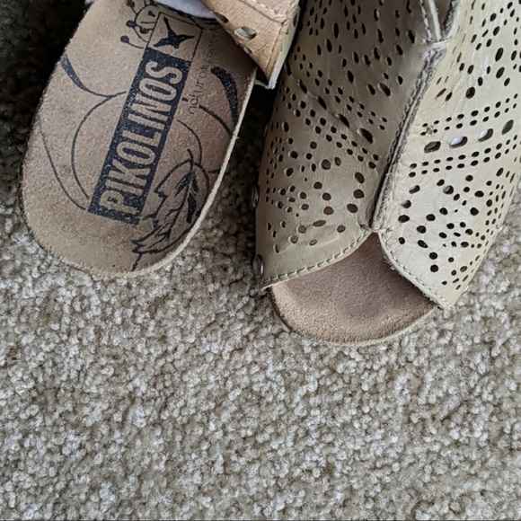 Pikolinos Benissa Laser Cut Leather Wedges - Picture 4 of 6